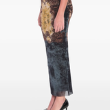 Black skirt worn by a person, showing the skirt fit