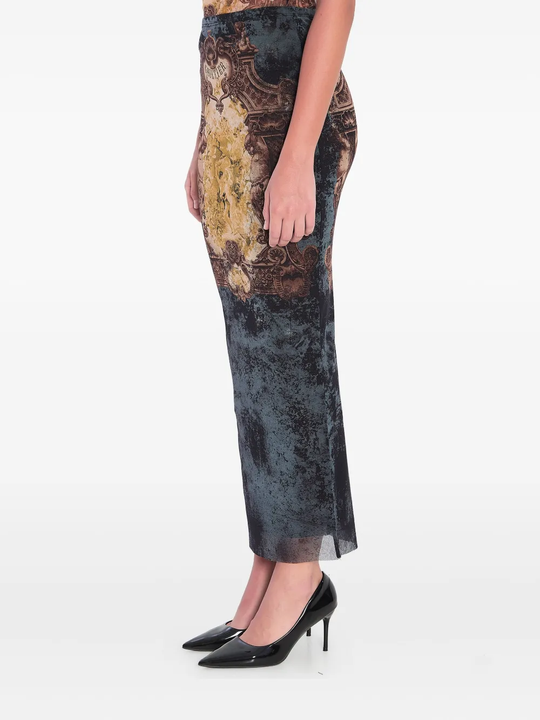 Black skirt worn by a person, showing the skirt fit