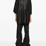 Black t-shirt, full body view