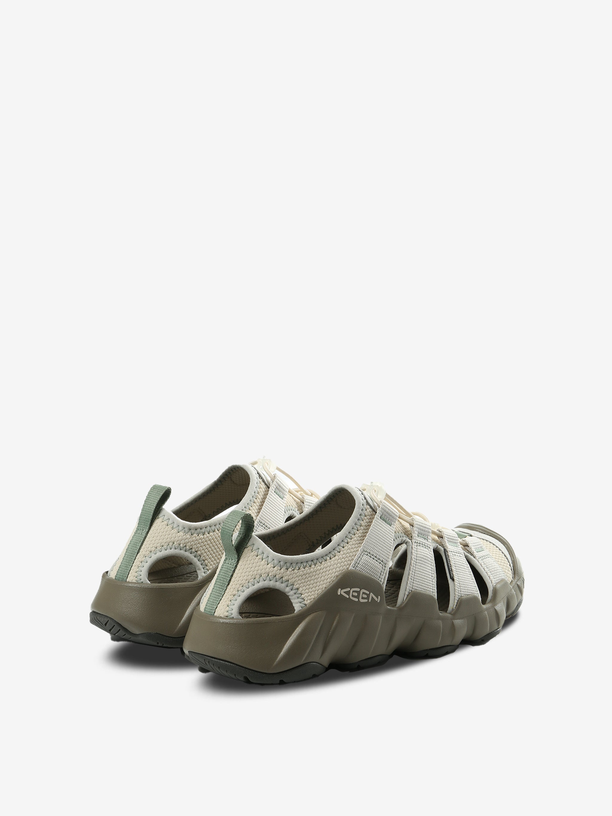 tan sandals, side view