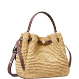Tan bags, side view