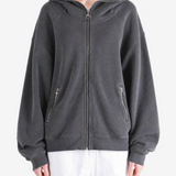 Grey hoodie, full body view