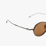 Close up of tan glasses, showing texture of the fabric