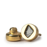 PARTS OF FOUR - Tiny Stud Earring (Fuse, 0.1 CT, Black Diamond Fragment, YGA+KFRDIA)