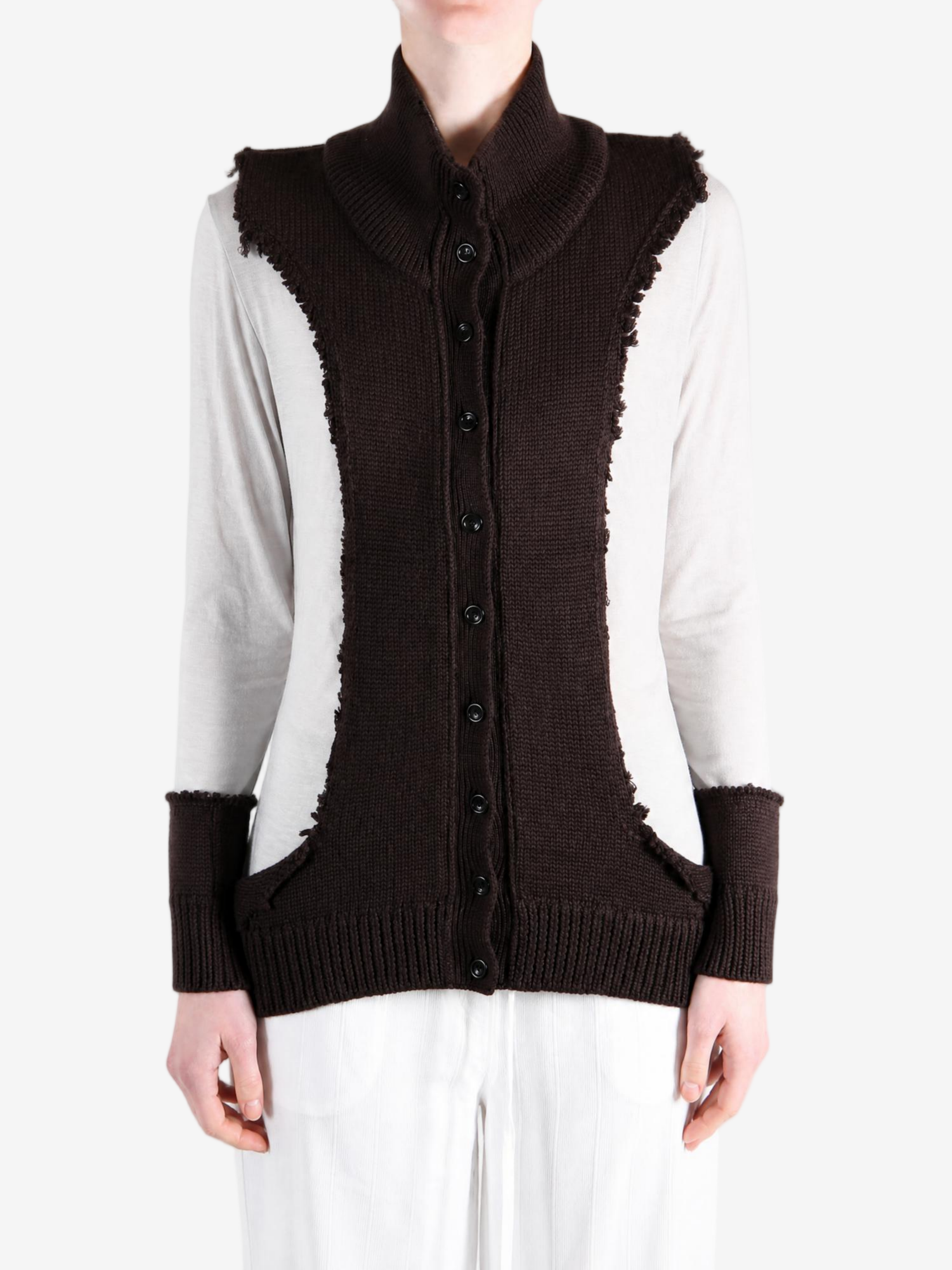 Brown knitwear, front view