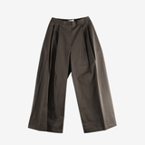 AMOMENTO - Women Two Tuck Wide Banding Pants
