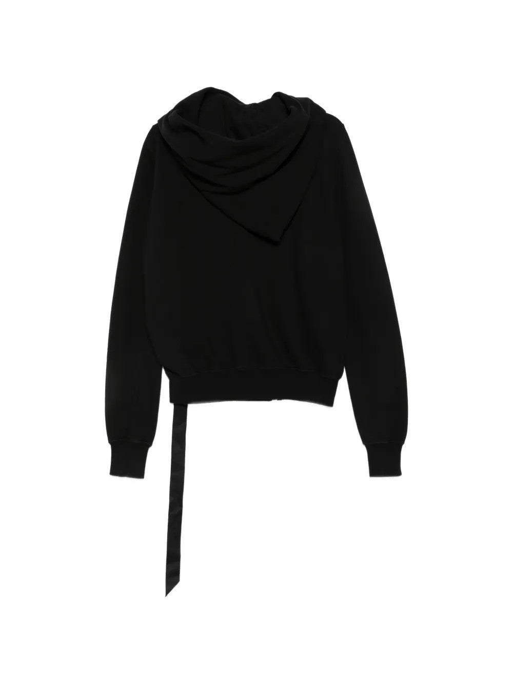 Black hoodie, back view