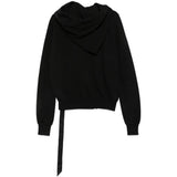 Black hoodie, back view