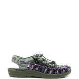 Green sandals, front view