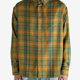 Yellow shirt worn by a person, showing the shirt’s fit