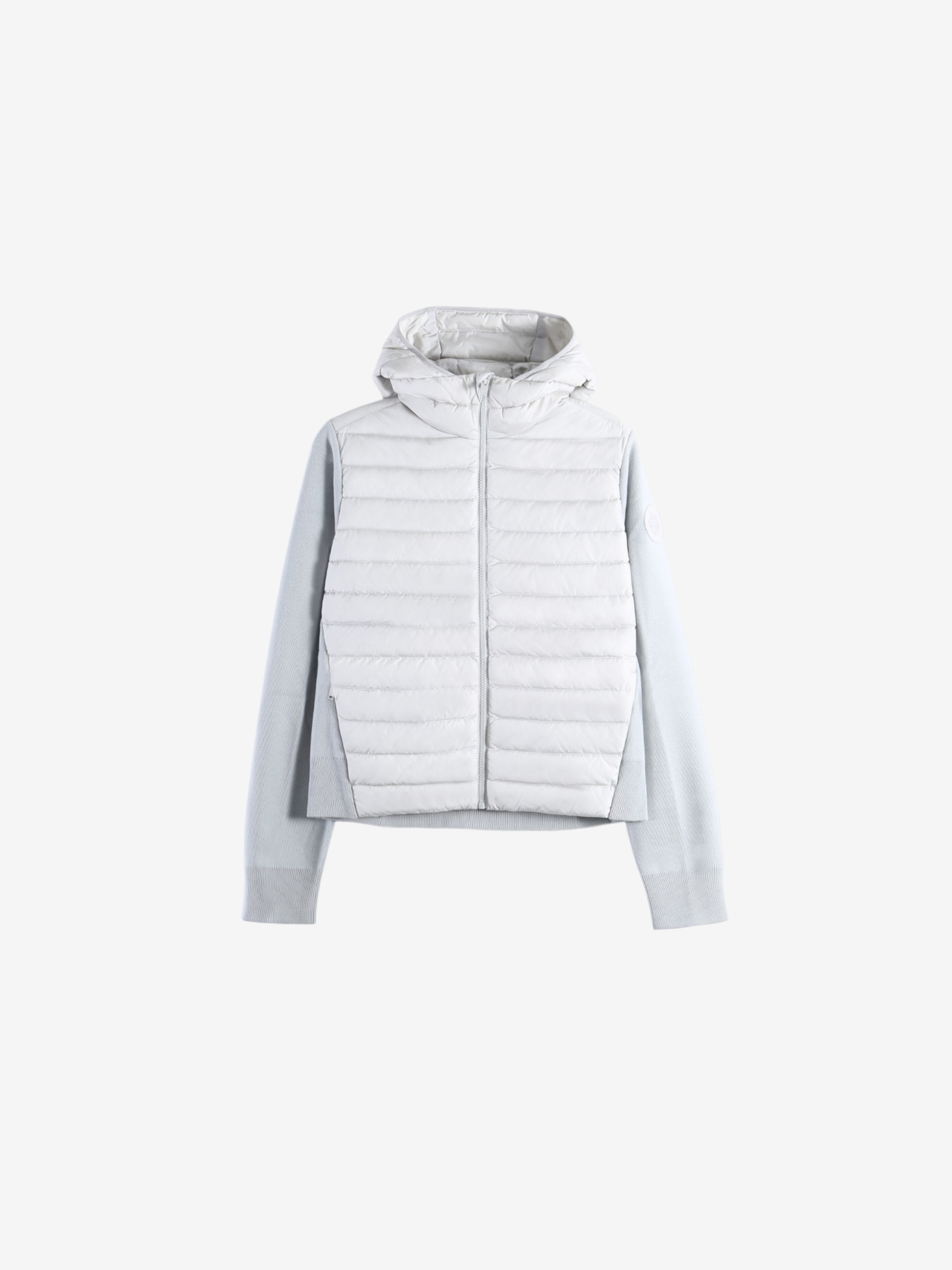 White hoodie, front view