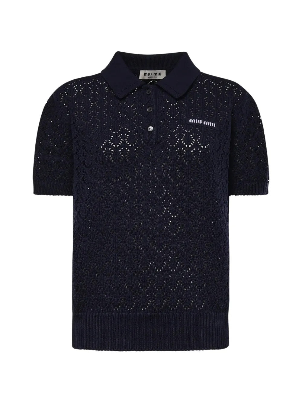 Navy shirt, front view