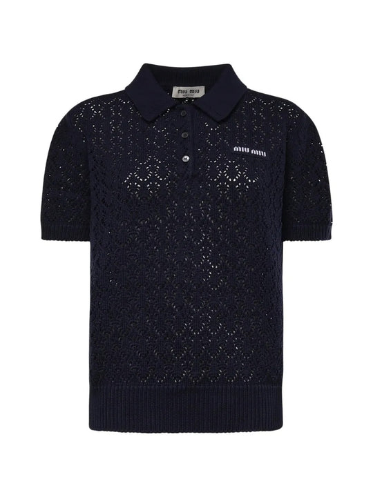 Navy shirt, front view