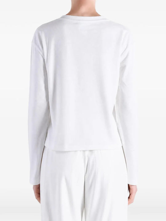 White top, full body view