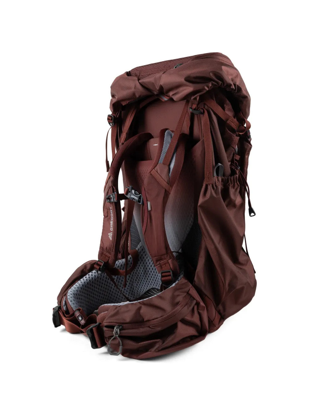 Burgundy bag, front view