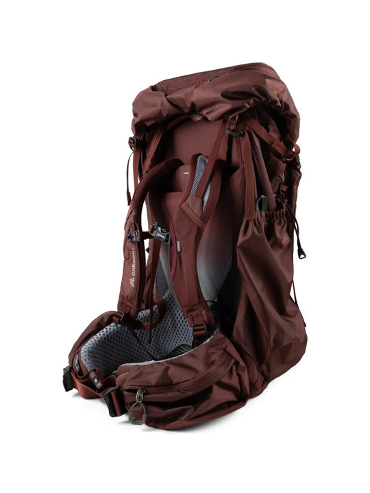 Burgundy bag, front view