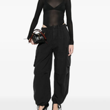 black pants, full body view