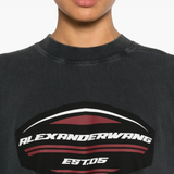 Close up of black sweater,showing texture of the cotton fabric