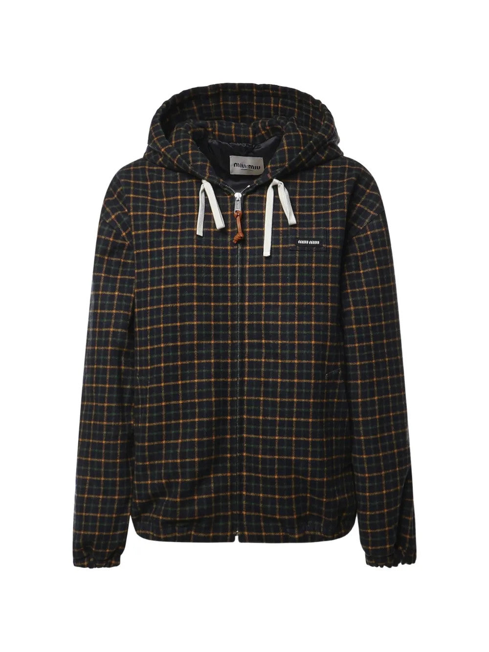 Navy jacket, front view