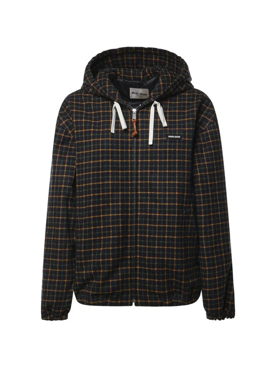 Navy jacket, front view