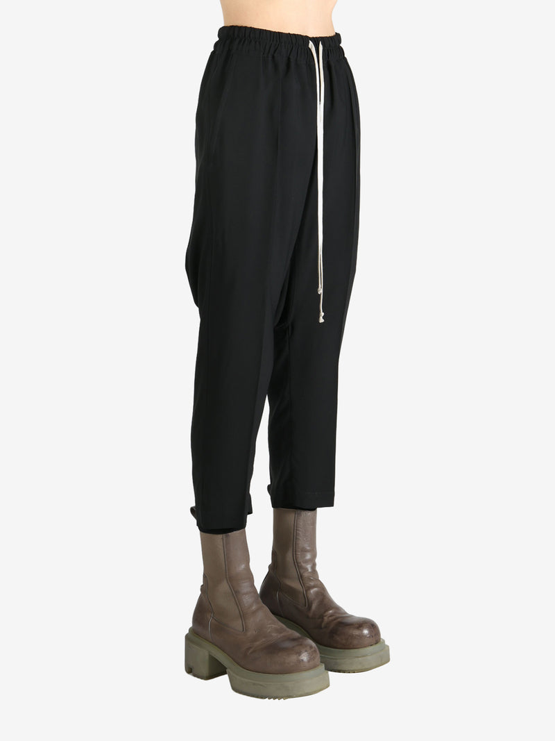 RICK OWENS - Women  Viscose Drawstring Cropped Pants