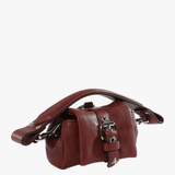 Burgundy bag, front view