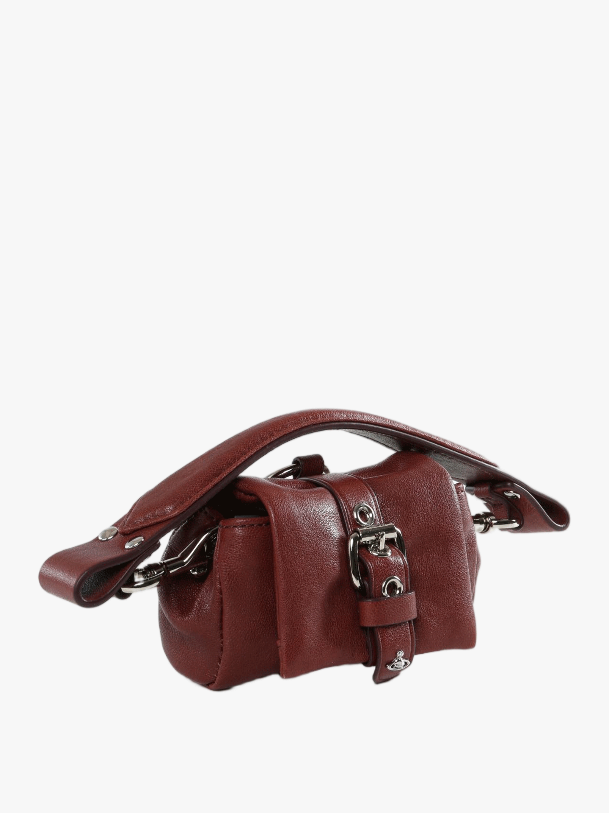 Burgundy bag, front view