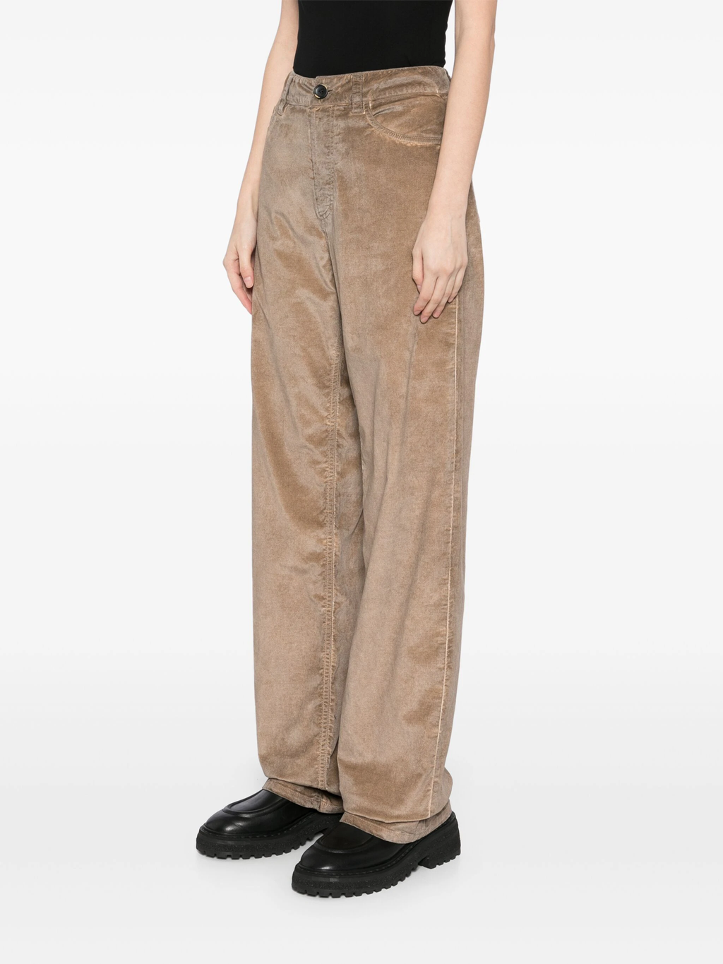 UMA WANG - Women Stretch Velv Tree Pants