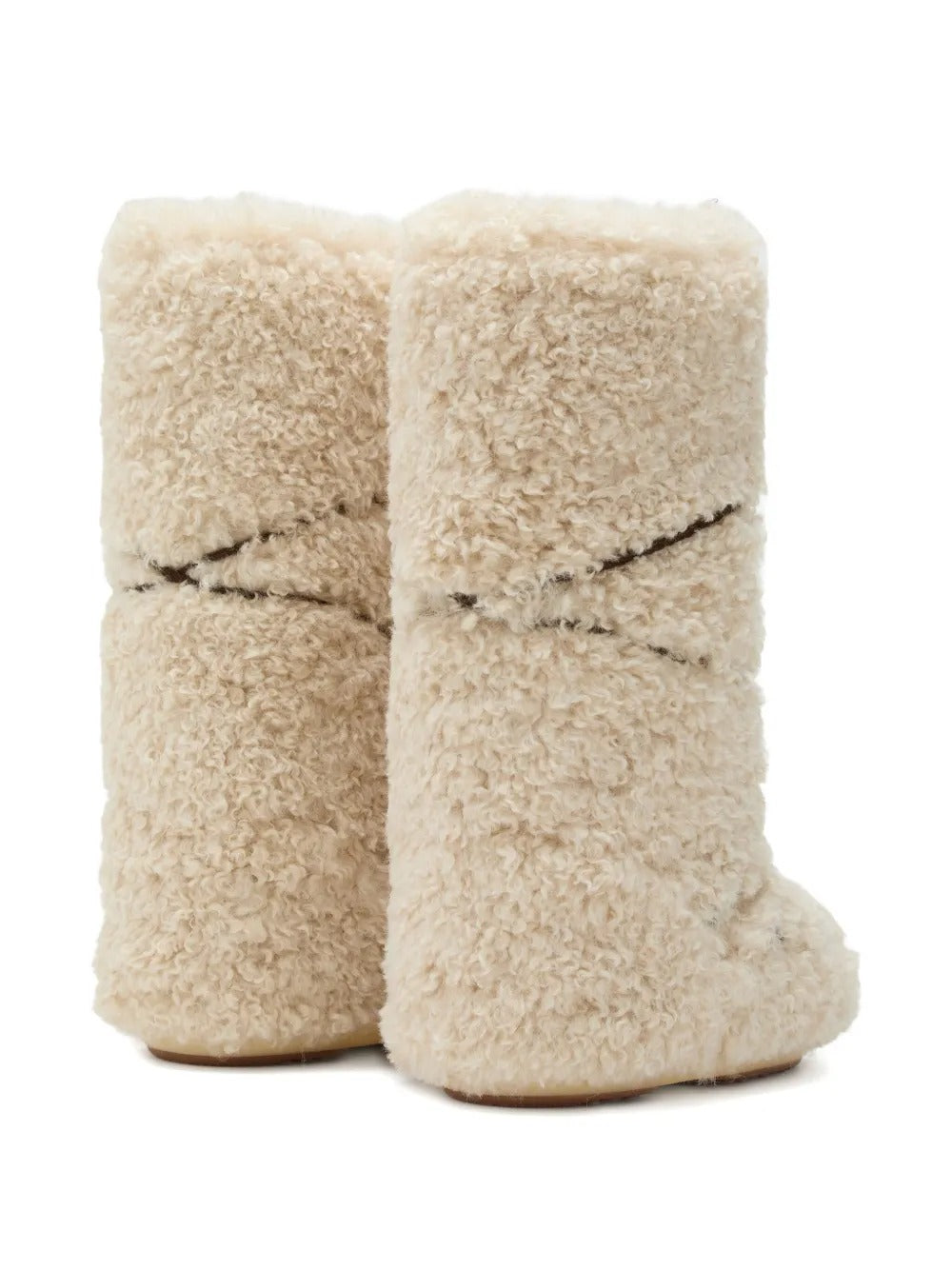 Tan boots, back view