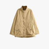 Tan jacket, front view