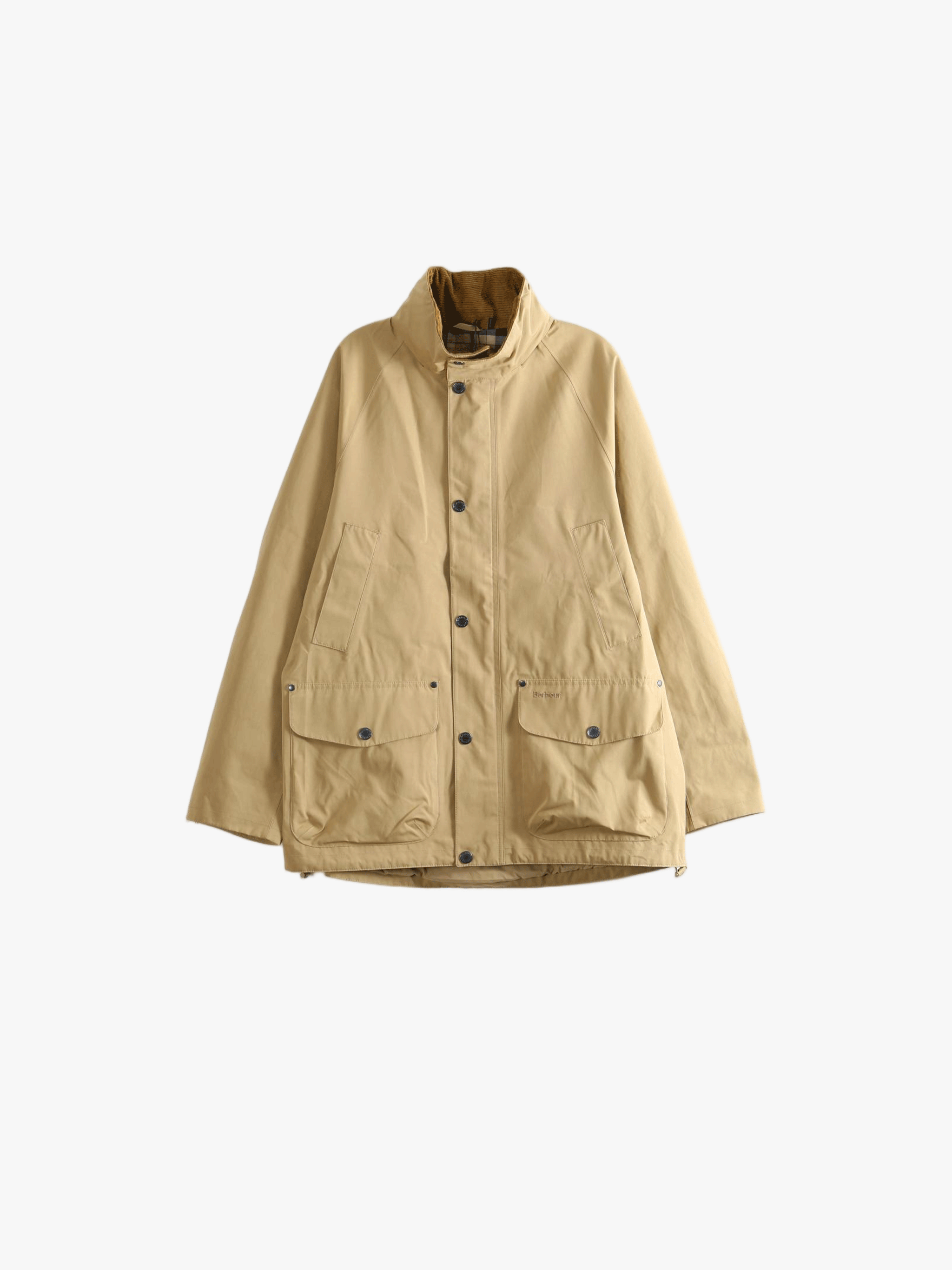 Tan jacket, front view