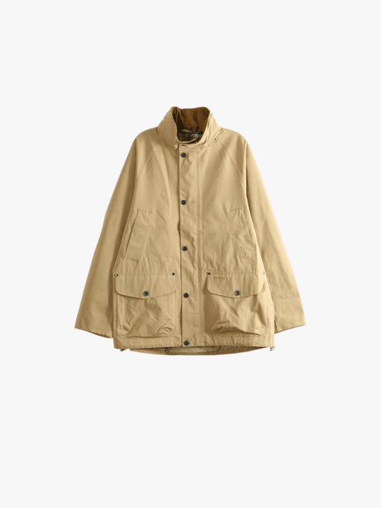 Tan jacket, front view