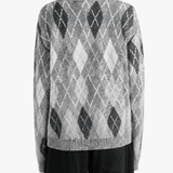 Grey knitwear, full body view