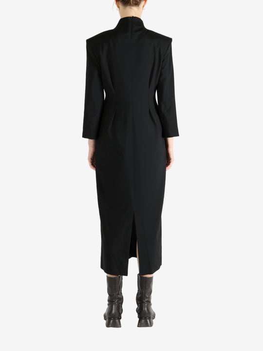 calvin klein black long sleeve dress with Neck Bow 4 at Amazon Women's Clothing store 34.5 length (size s) Jewel neck Long sheer puff sleeves Back zipper closure A Tie Neck Long Sleeve Shift