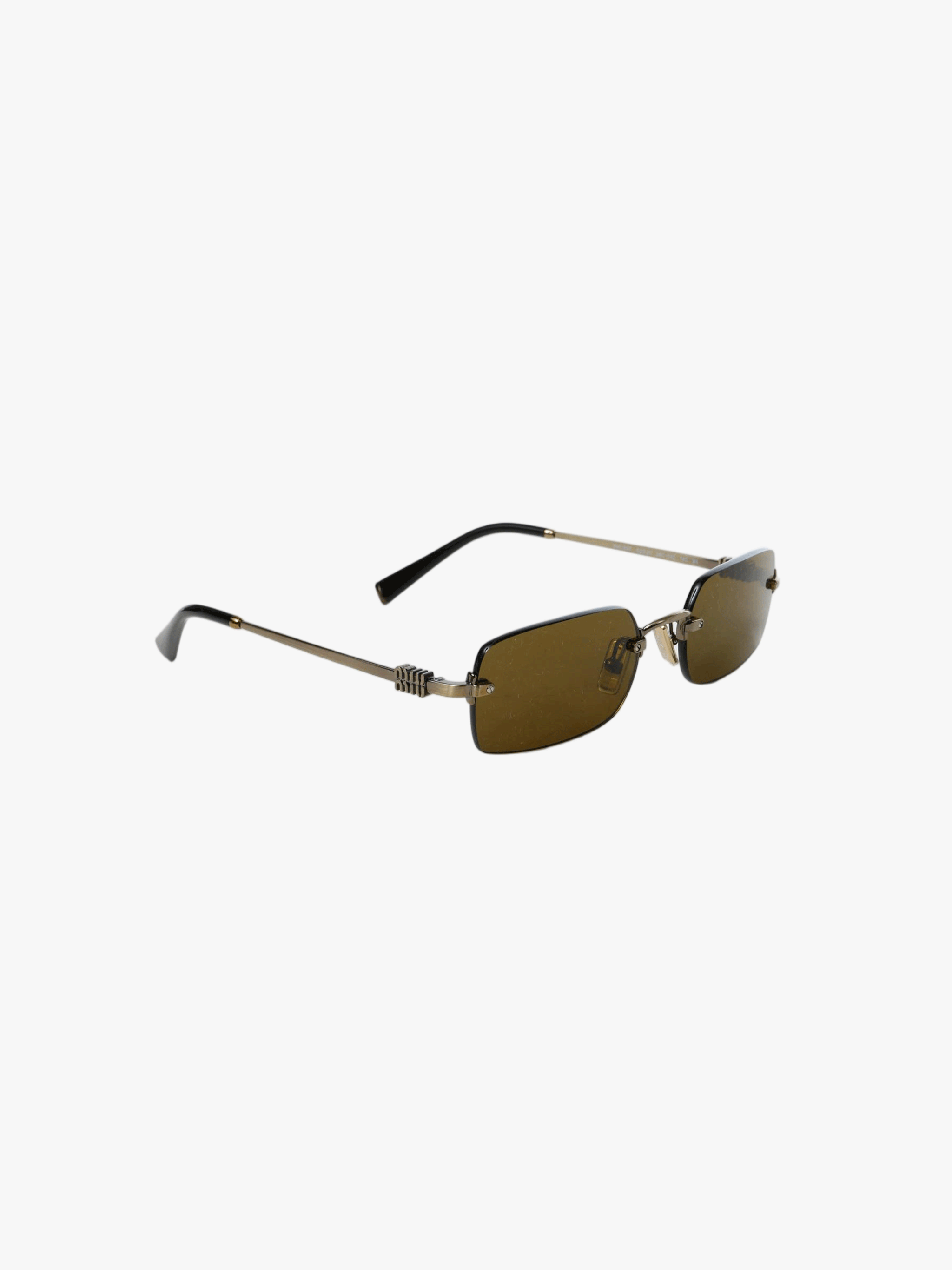 Tan eyewear, side view