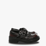 Brown loafers, front view