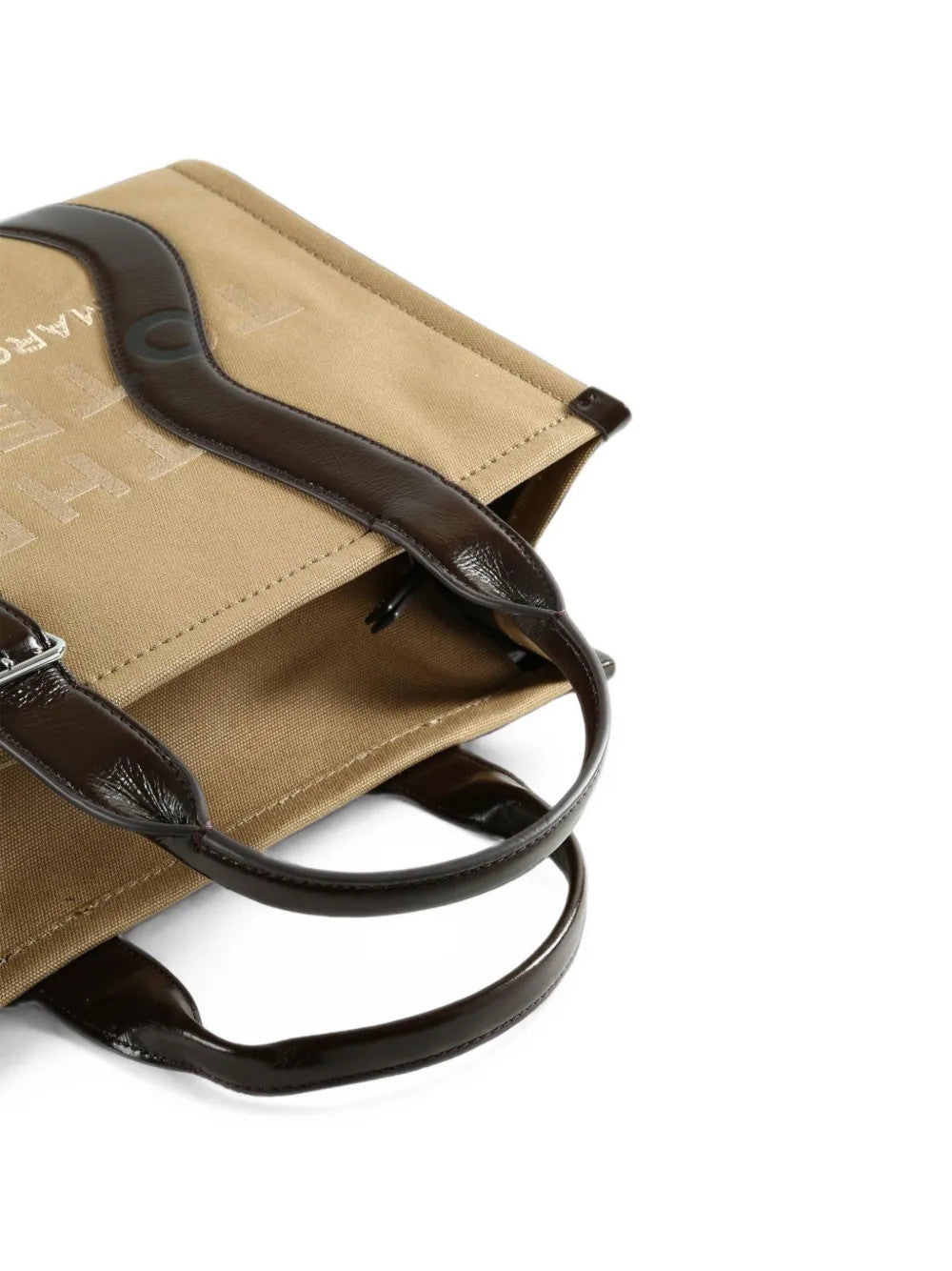 Tan bag, front view