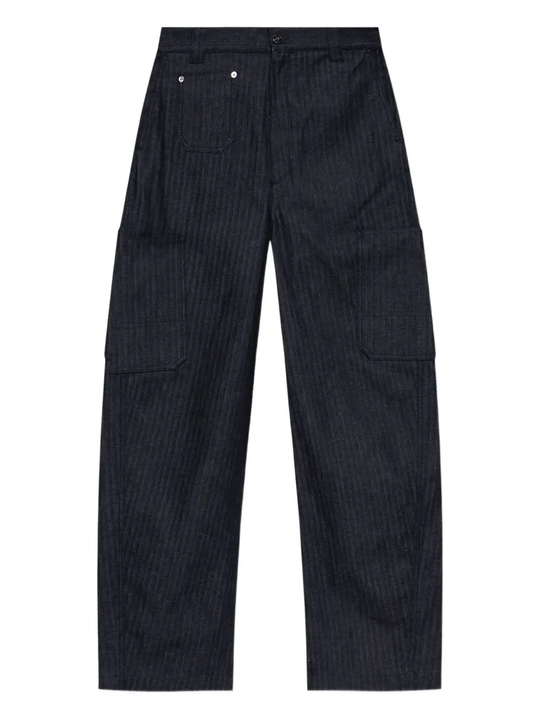 Blue pants, front view