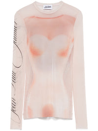 JEAN PAUL GAULTIER - Women Printed "Le Classique" Mesh Top