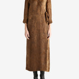 Tan dresses, full body view