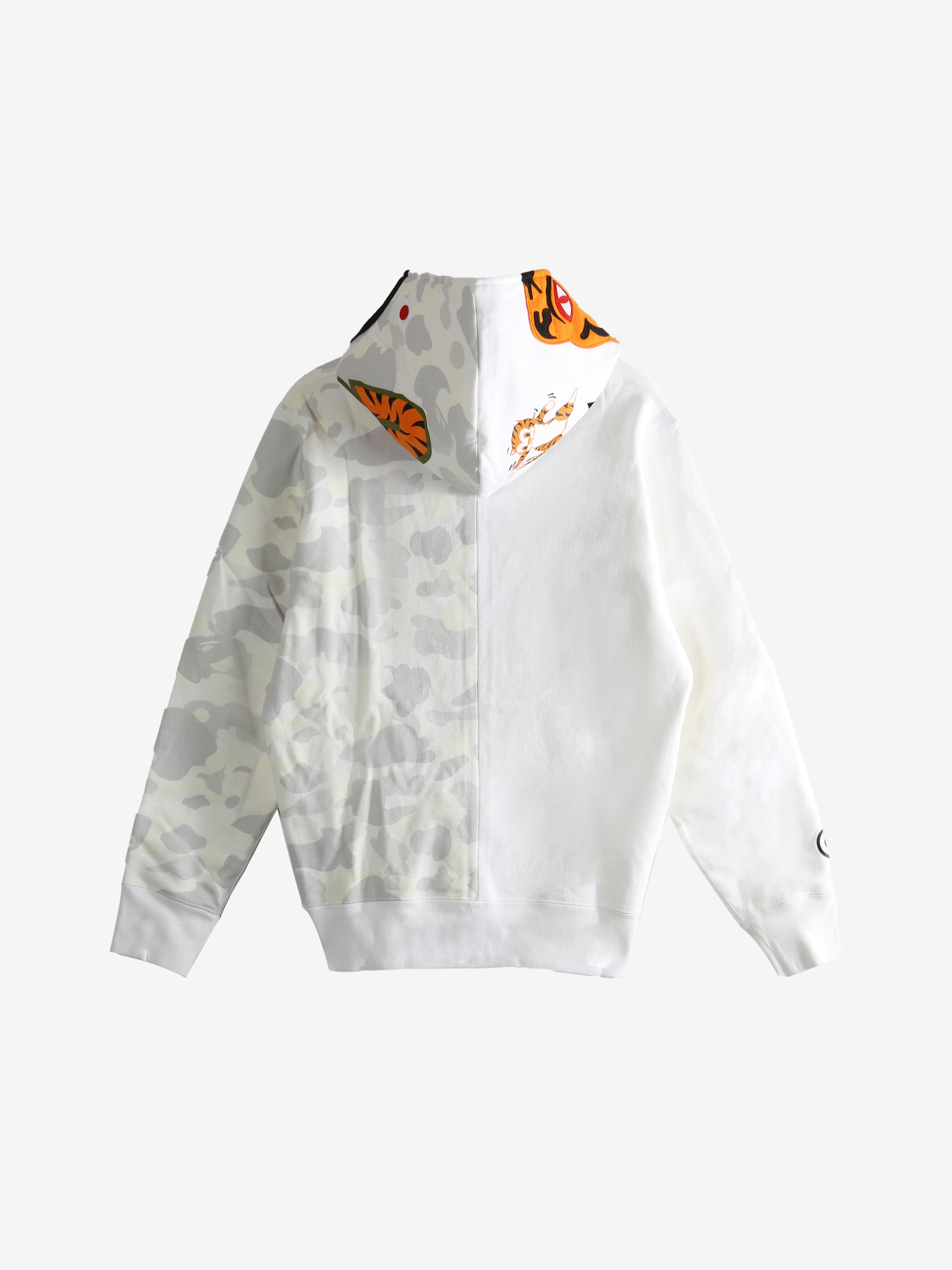 White hoodies, back view