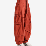 Orange pants, front view