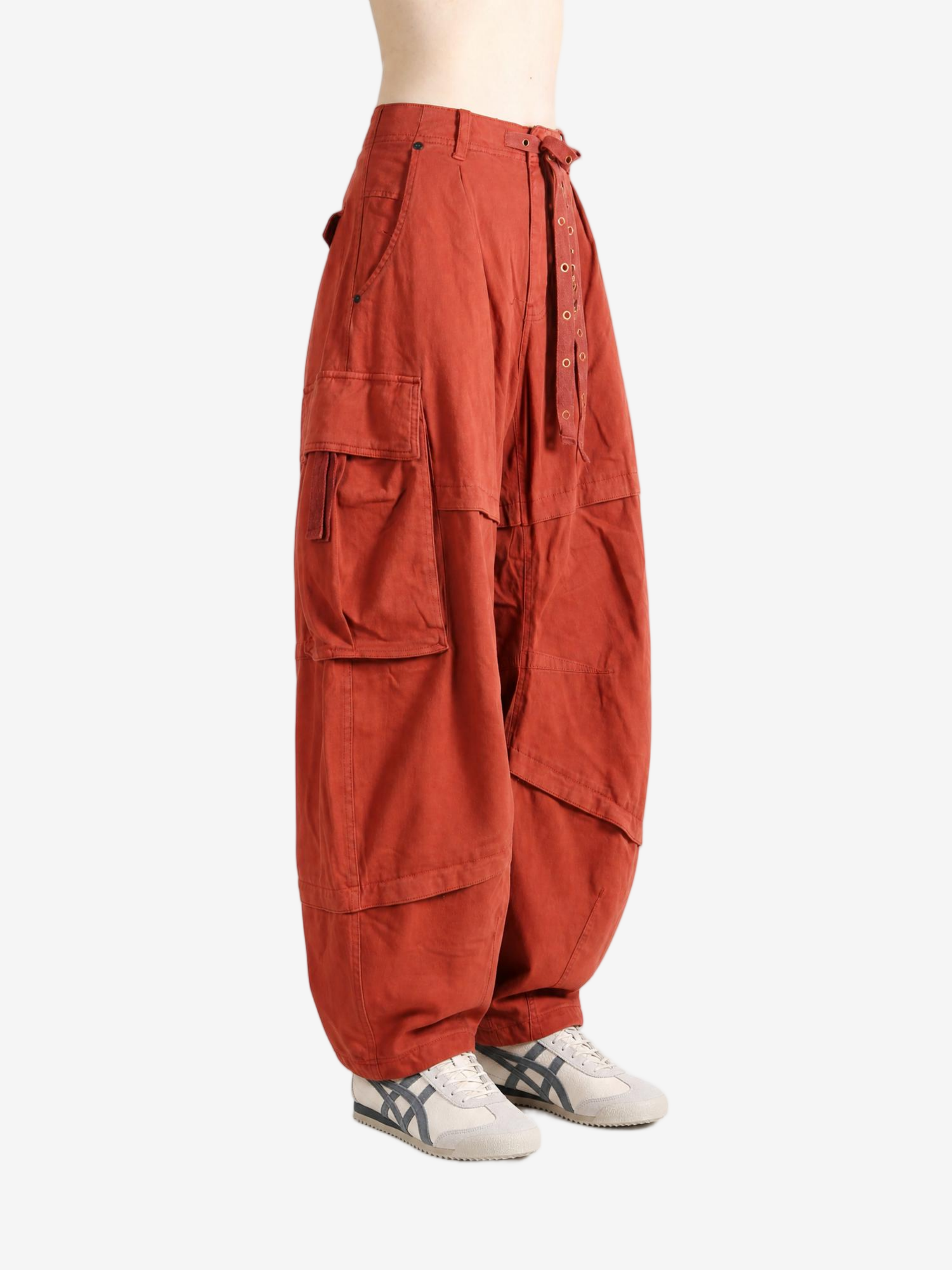 Orange pants, front view