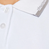 Close up of white dress, showing texture of the Cotton fabric