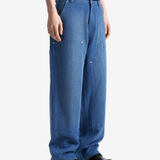 Blue pants, full body view