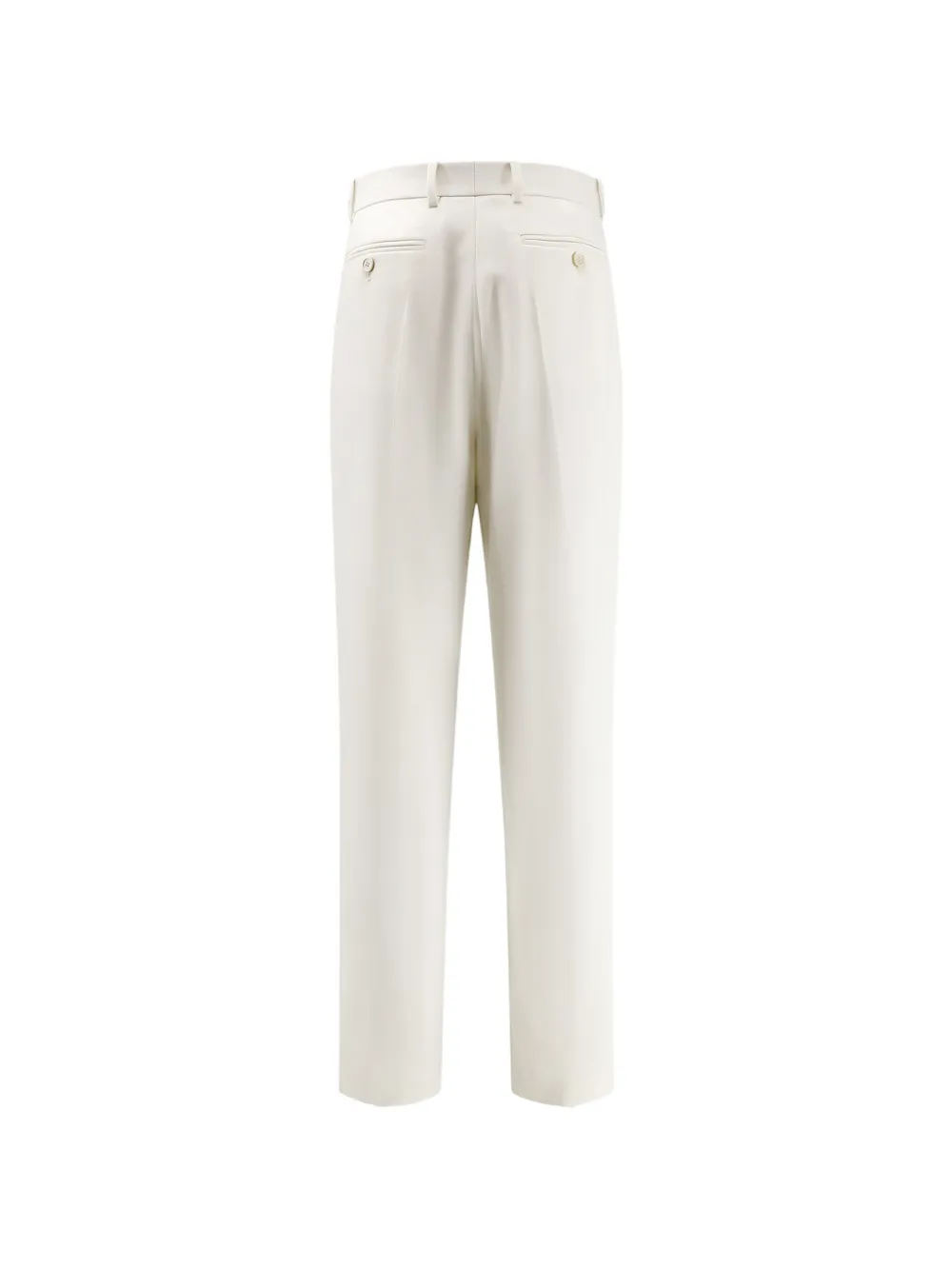 White pants, back view