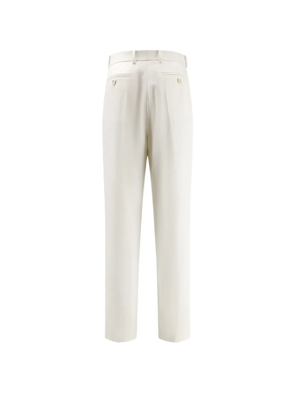 White pants, back view