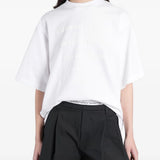 White t-shirt, full body view