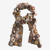 Tan scarves, front view