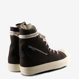 Black sneaker, back view